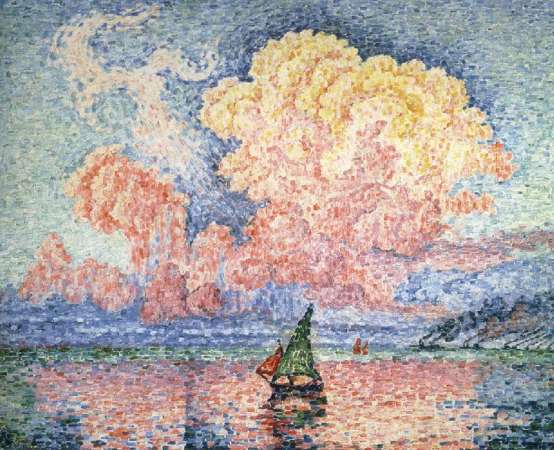 pink cloud, Paul Signac